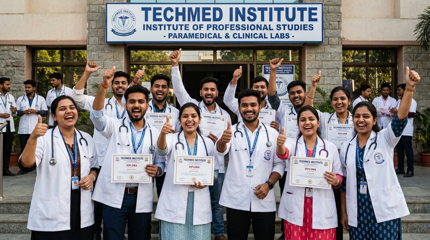 Paramedical Healthcare Batch Diploma Cheer - TECHMED Institute of Professional Studies